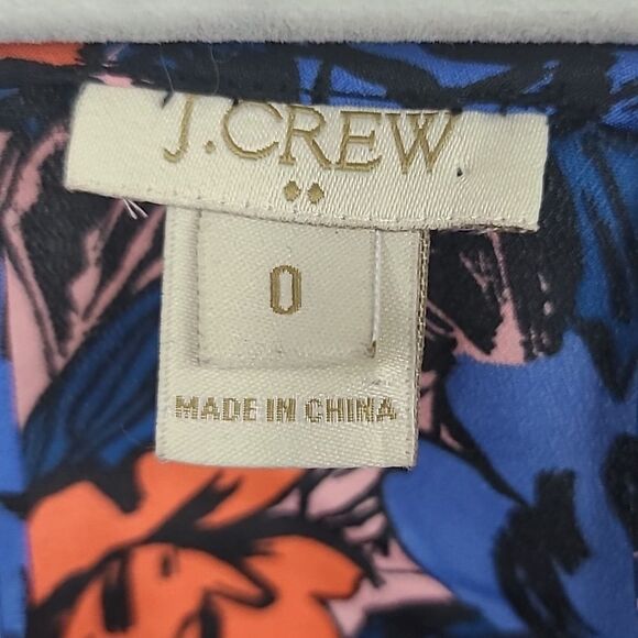 J. Crew Women’s Bold Floral Print Racerback Cami Strappy Sleeveless Blouse Top - Picture 4 of 9